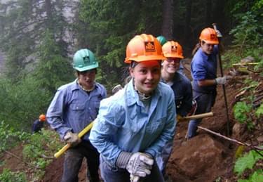 Northwest Youth Corps crew on a trail