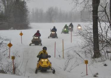Riders on New York's Snowmobile Trail System