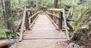 Completed Pioneer Gulch Bridge built with Youth Corps Labor