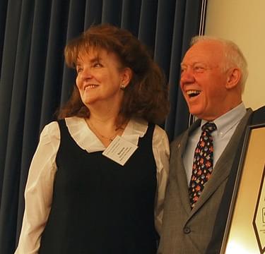 Rep. Jim Oberstar with Marianne Fowler, Co-Chair of the Coalition for Recreational Trails at the annual awards ceremony in 2010; photo by Stuart Macdonald