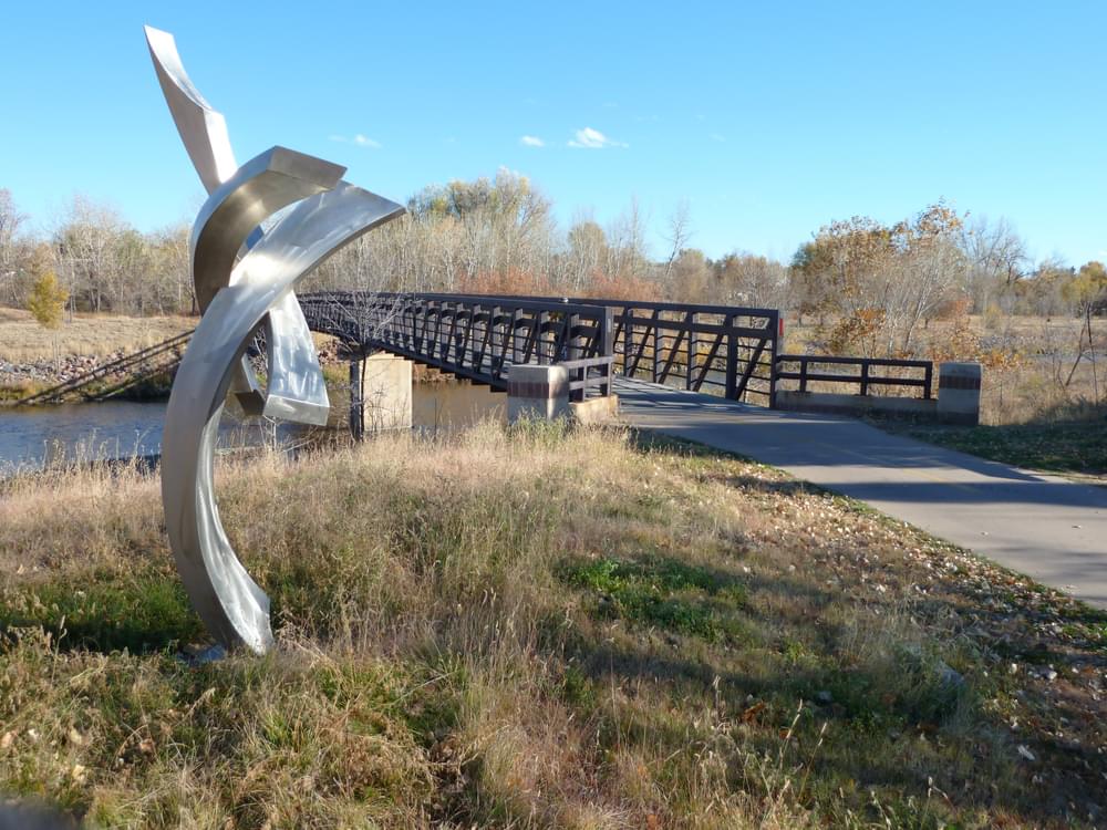 Sculpture on the Mary Carter Greenway along the Platte River, South Suburban Park District, Littleton, Colorado.