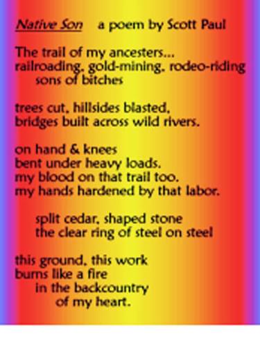 Poem by trail builder Scott Paul (1954-1993) 