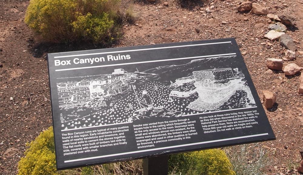 Prehistoric interpretation along Box Canyon Trail; Wupatki National Monument, northeast Arizona