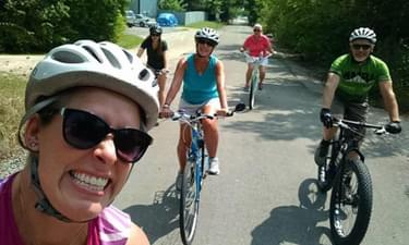 TAB Members take a bike ride on the Cardinal Greenway