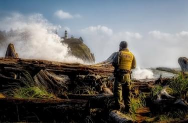 Park Ranger at Cape Disappointment State Park; Photo by Corey Dembeck