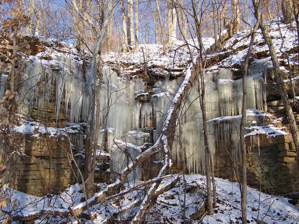 Tunnel Hill State Trail Ice Wall