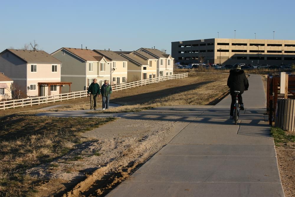 New trails were built for a new housing development to access the Highline Canal Trail in Aurora, Colorado
