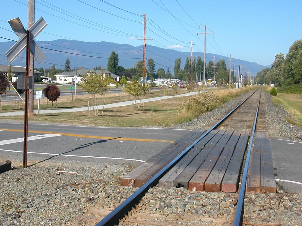 Rails with trails project includes power lines in Burlington, Washington 