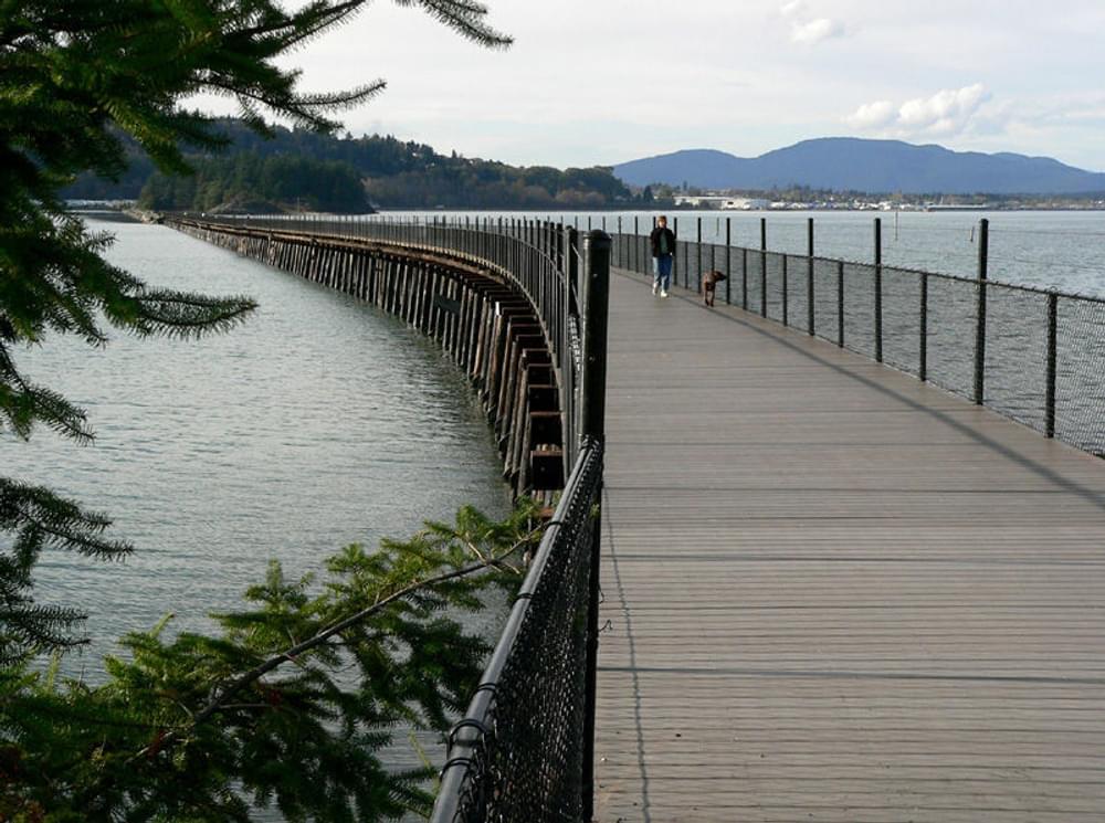 Thompson Trail Project, a railroad trestle converted to trail use in Anacortes, Washington 