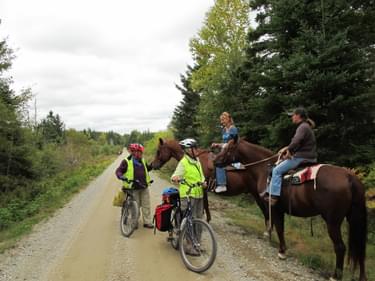 MAINE'S DOWN EAST SUNRISE TRAIL PROVIDES RECREATIONAL OPPORTUNITIES FOR A WIDE VARIETY OF TRAIL USERS (PHOTO CREDIT: SALLY JACOBS)