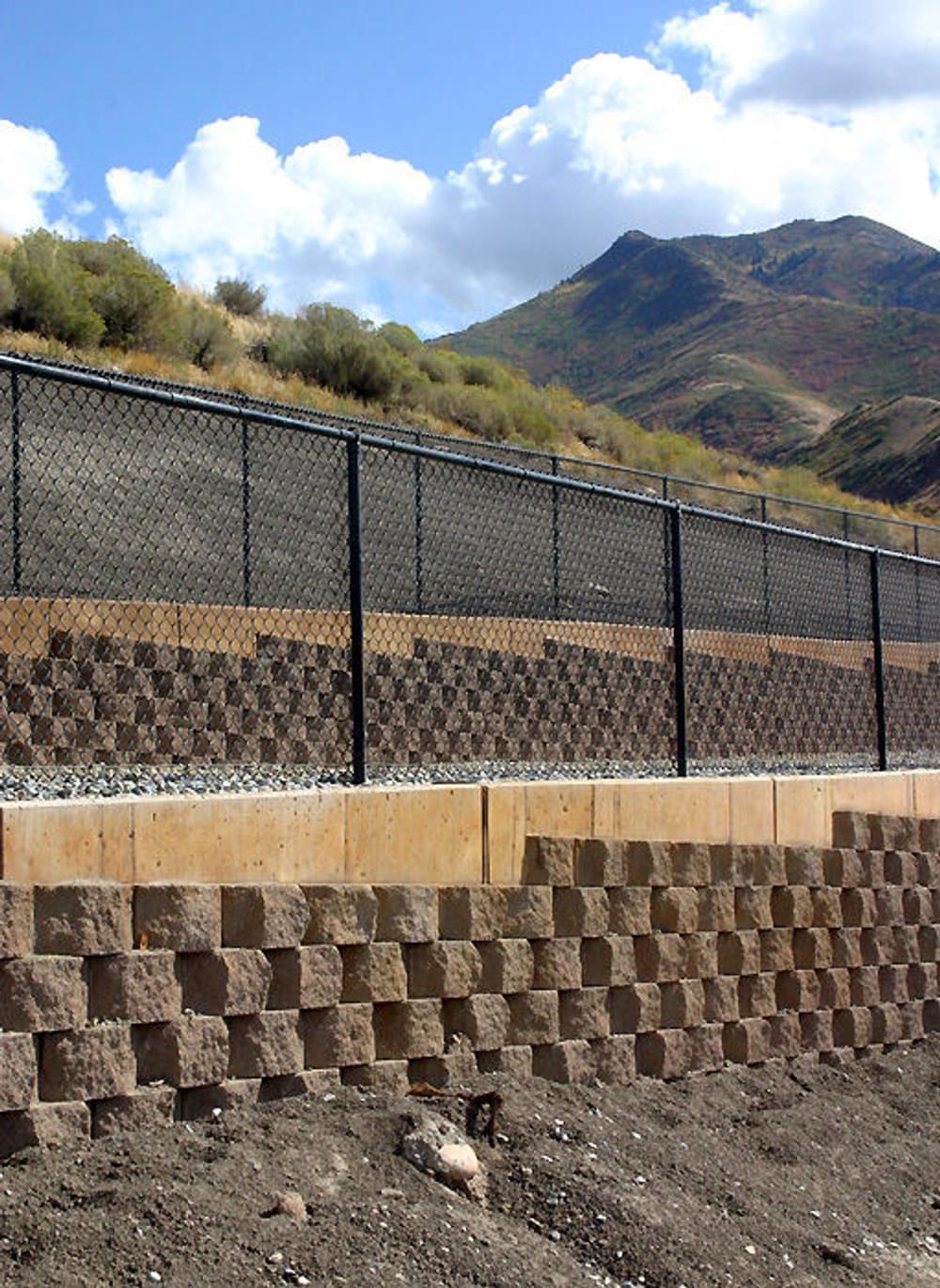 3000 feet of retaining walls were constructed as part of the Parley's Crossing Trail project at I-215, Salt Lake City, Utah