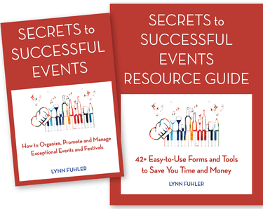 Attendees of this webinar will have the chance to win a free copy of a set of Lynn’s book Secrets to Successful Events.