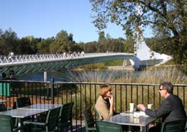 Cafe at Turtle Bay Exploration Park overlooking the Sundial Bridge