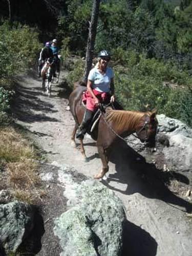 Natural surface trail for horses and mountain bicycles