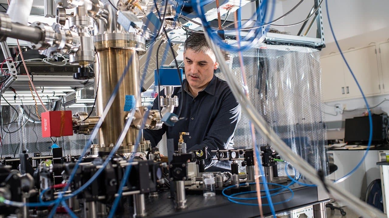 Chris Monroe Portrait working within a laboratory
