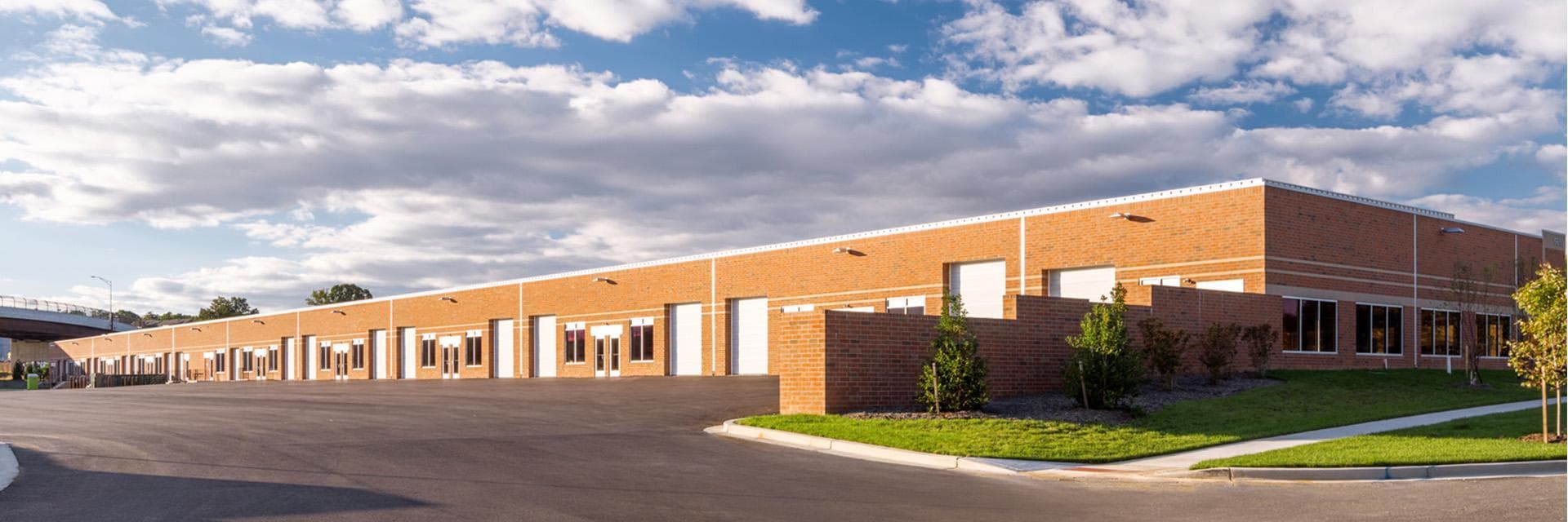 Exterior view of Rivertech Court buildings
