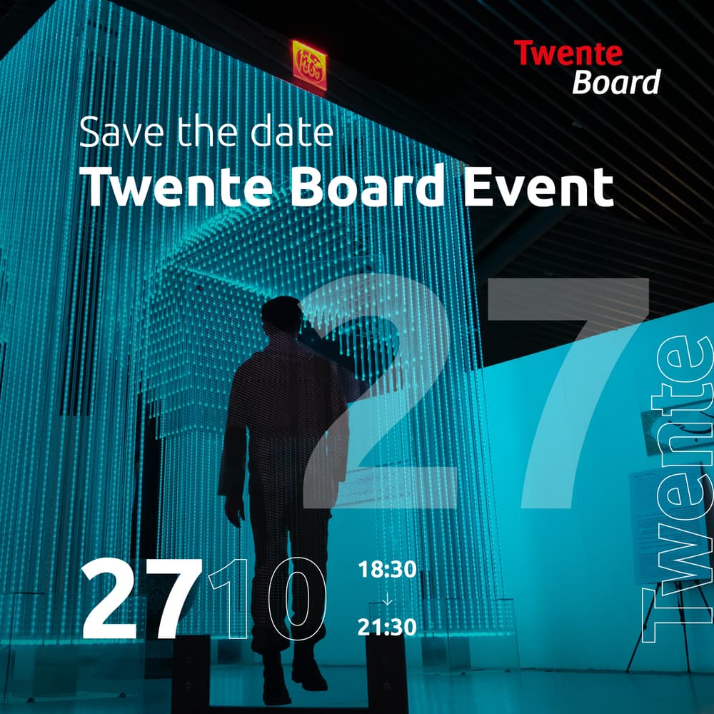 Save the date uitnodiging Twente Board Twente Branding