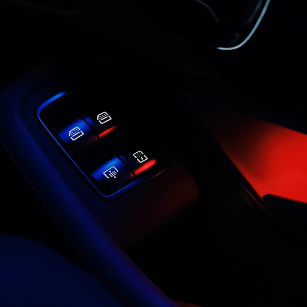 Iconen in een auto dashboard