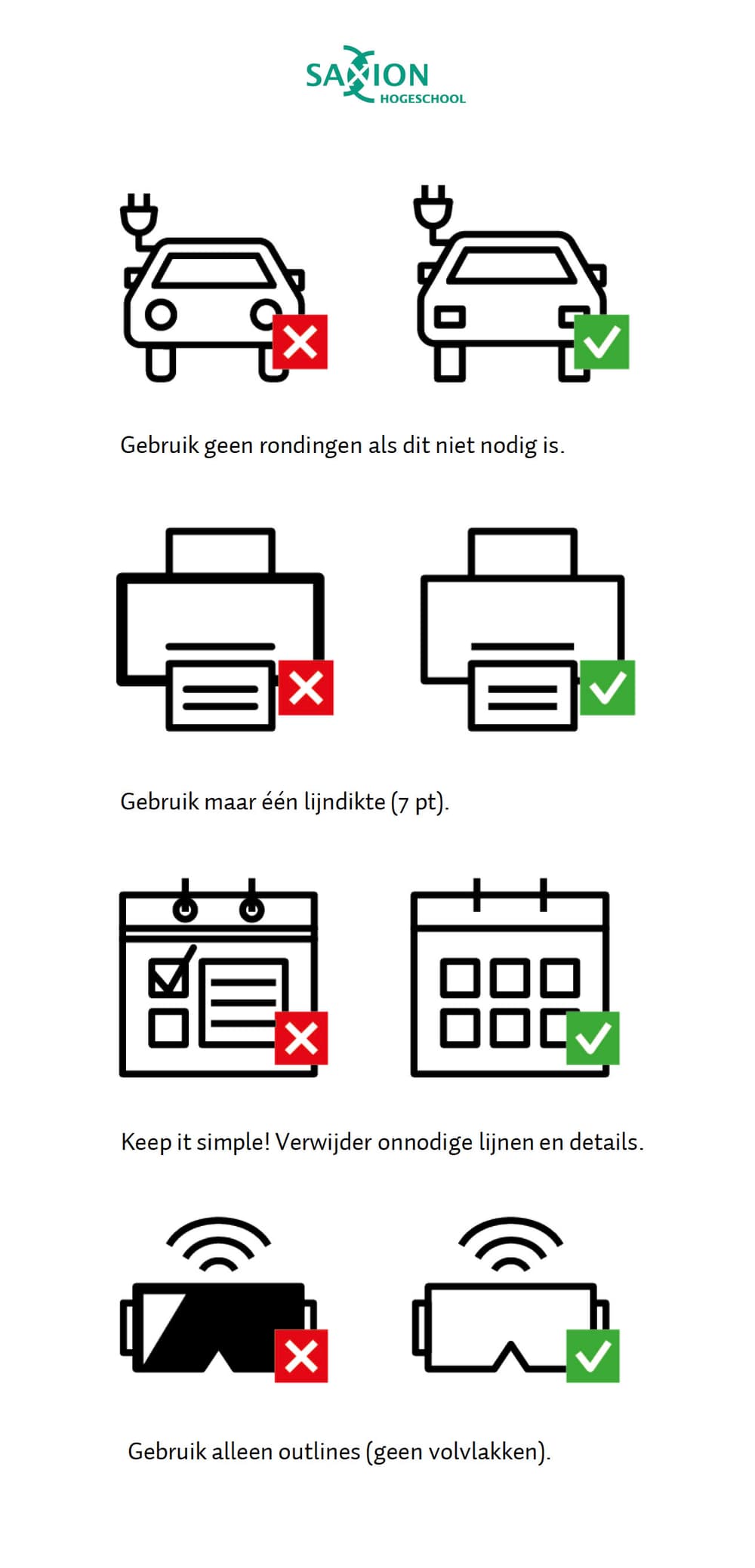 Iconen van Saxion Hogeschool