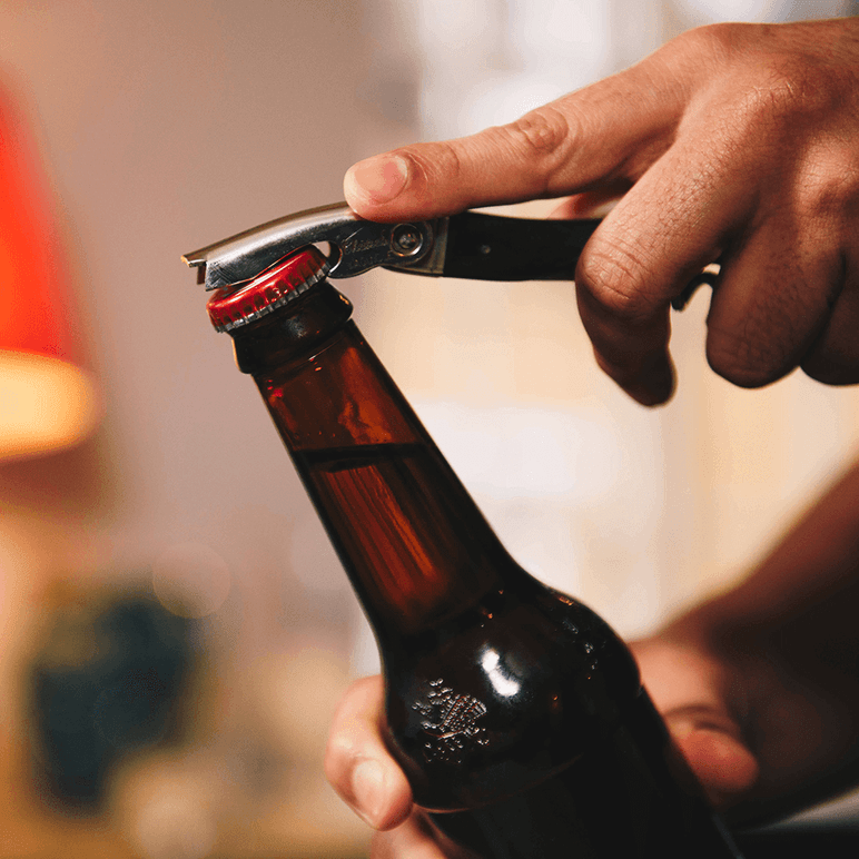 Beer Bottle Open Square