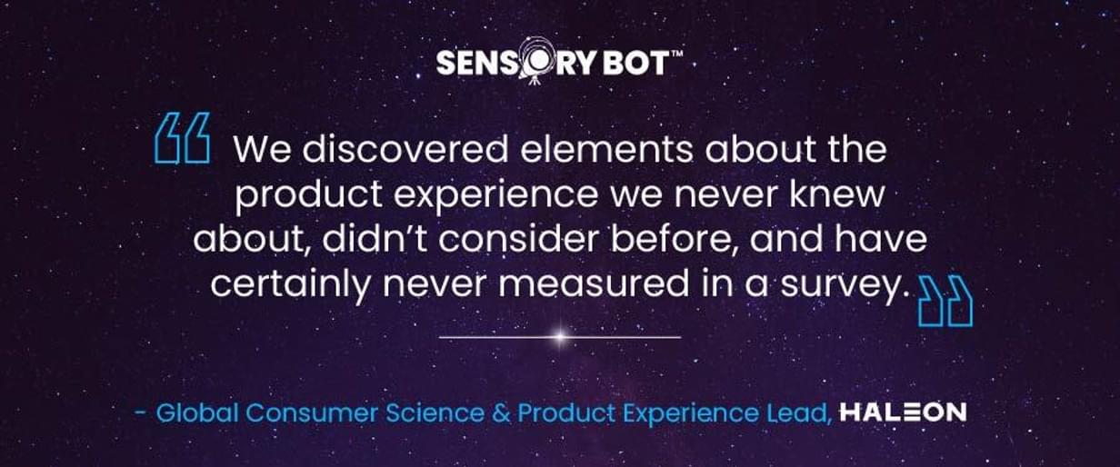 Sensory Bot testimonial asset email