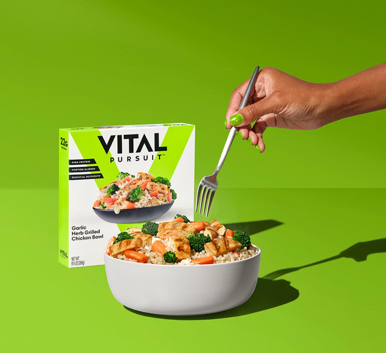 Vital pursuit garlic herb grilled chicken bowl