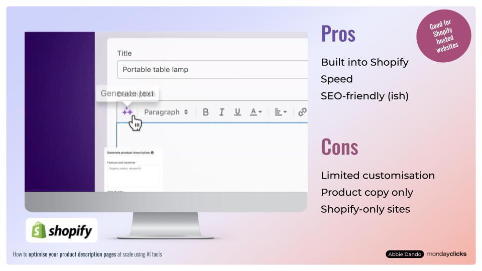 How to optimise product description pages at scale - without burning out - shopify ai pdp creater