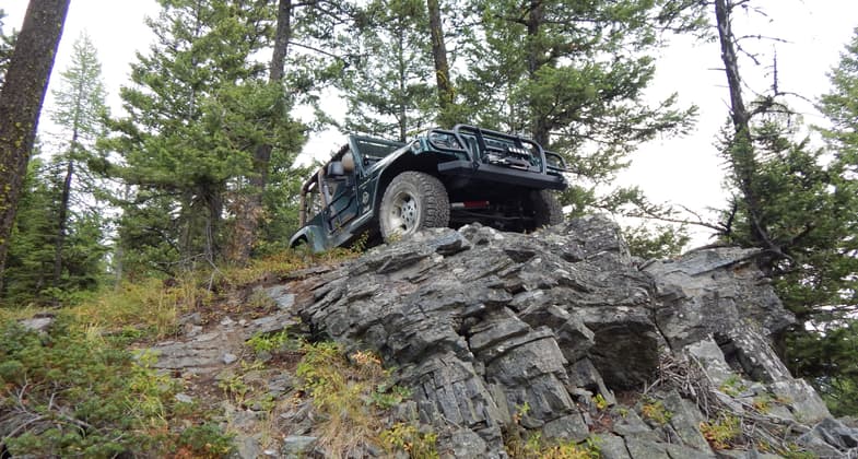 Earning a Jeep Badge of Honor for the Blacktail-Wild Bill Trail. Photo by Eric Davis.
