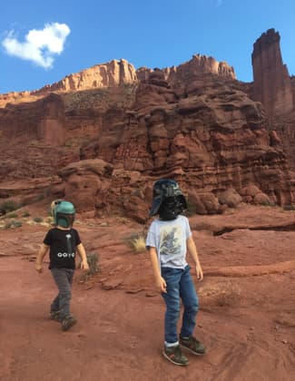 Halloween at Fisher Towers. Photo by Ashli Murdock.