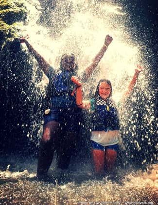 Waterfall Fun. Photo by Gwyneth Moody.