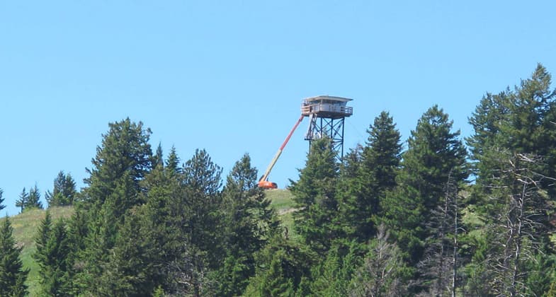 Blue Mountain fire lookout. Photo by USFS-Lolo NF.