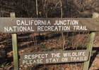 California Junction trail sign. Photo by Maribeth Kiefer Lind.