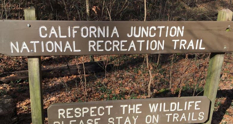 California Junction trail sign. Photo by Maribeth Kiefer Lind.