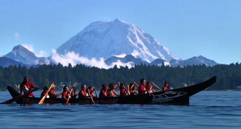 Nisqually Tribal Canoe Journey. Photo by Rich Deline.
