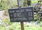 Bear Valley Trail signage. Photo by North Bay Christian Hikers.