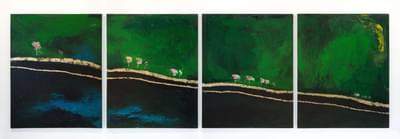 Green Earth, quadtych from the series I’ll Fly Around the World