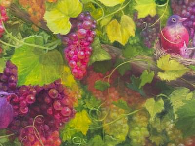 Grape Birds Detail2