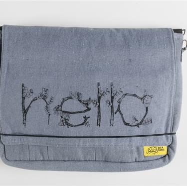 Mobius Grey Screenprinted Bag