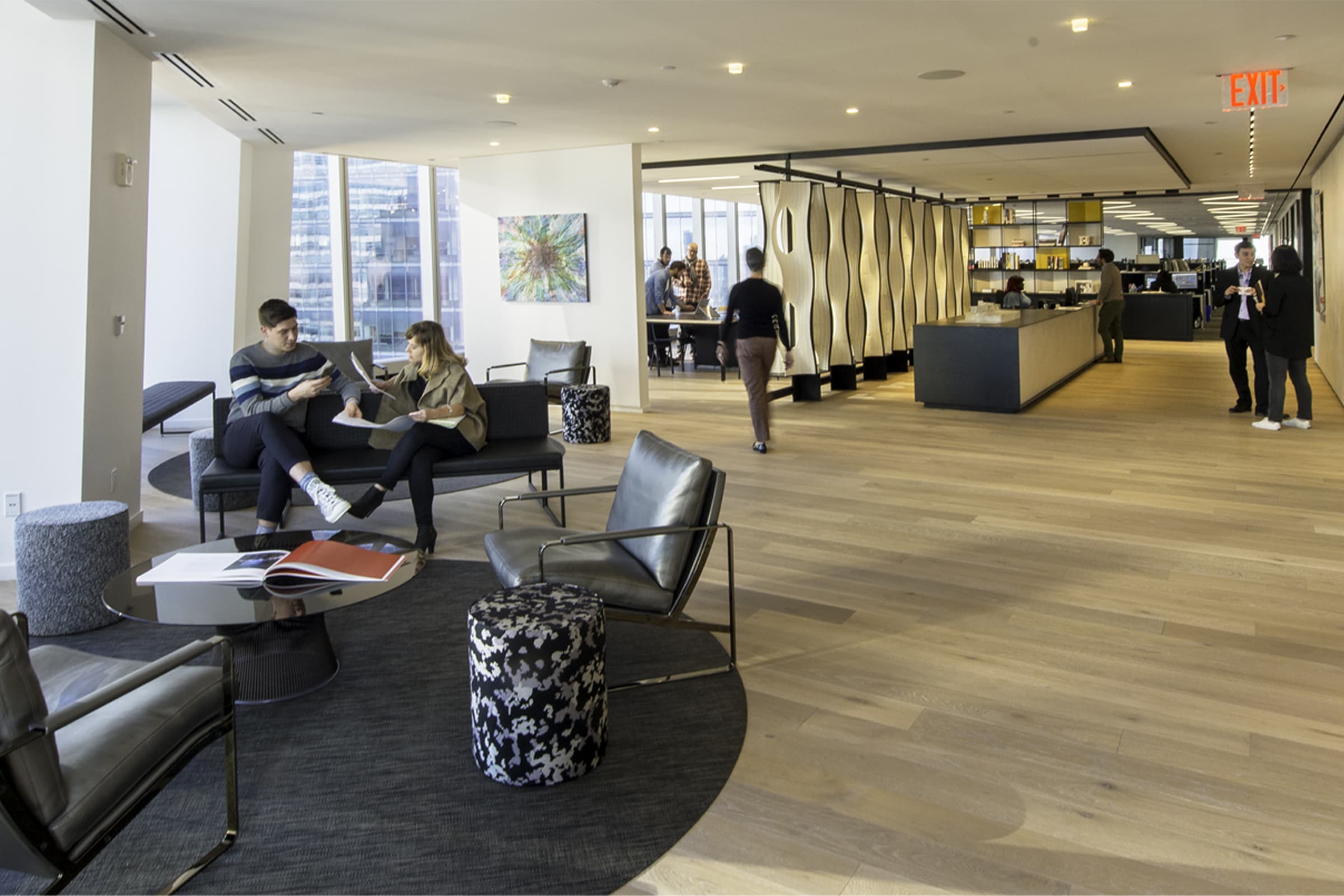 Ennead Architects office at 1 WTC reception area Photo by Aislinn Weidele