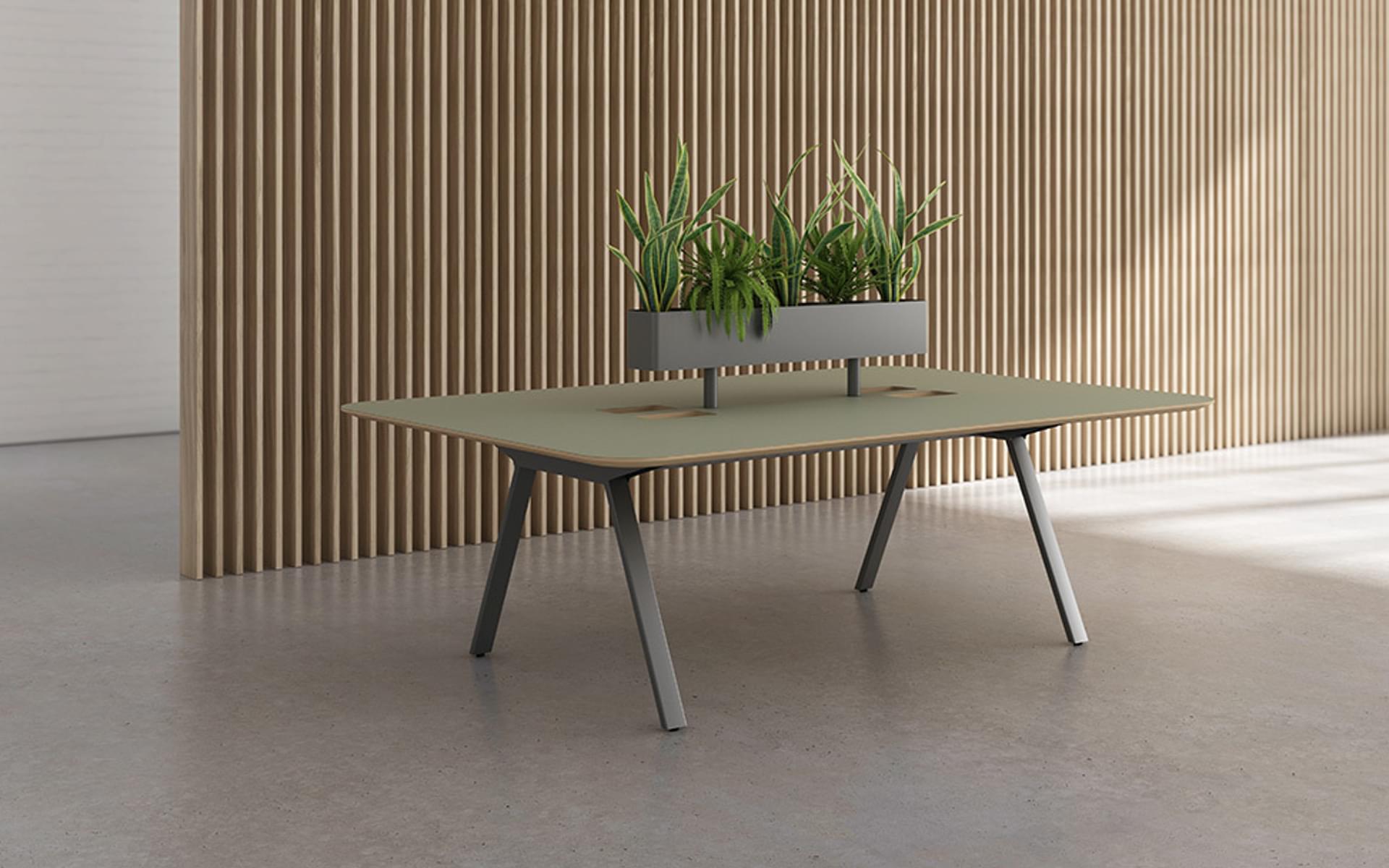Watson Furniture Group Tonic Work Table SILVER 1