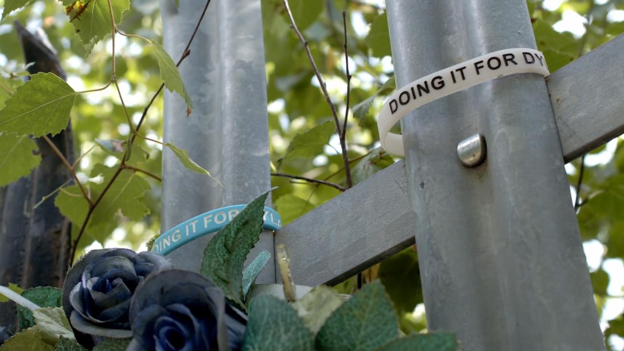 Fence with police tape