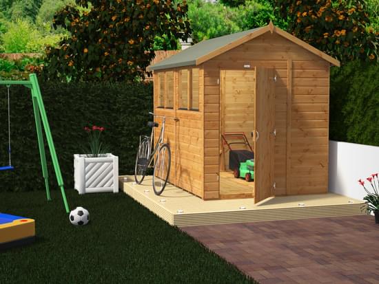 Apex 8x6 Lifestle Windows Single Door