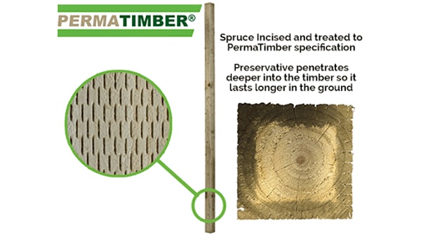 Pre Tapped Posts 75mm x 75mm Incised Treated Fence Posts | Walford Timber Ltd
