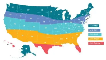 USA Map Mosquito Season
