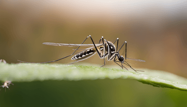 A horde of mosquitoes in the winter with no snow upscaled