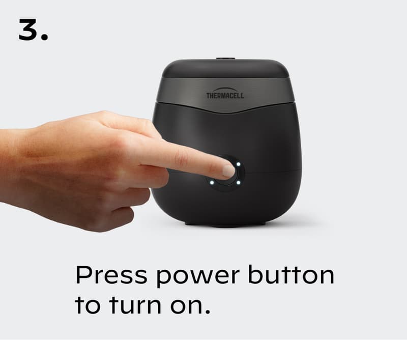 3. Press power button to turn on.