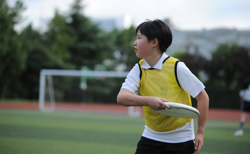 Child playing in clean air