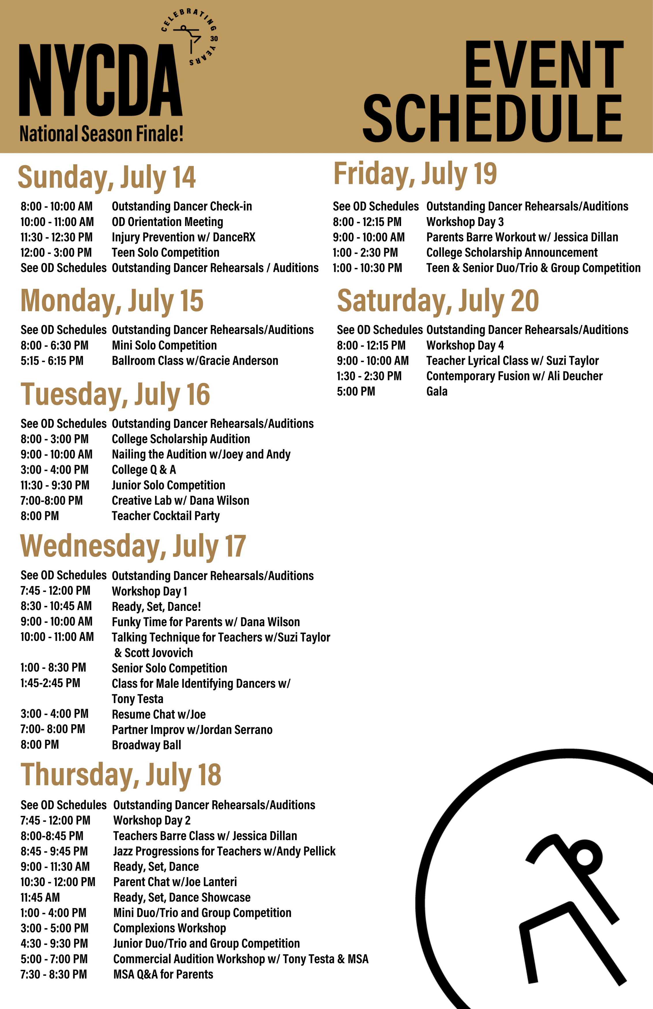 Schedules NYCDA schedules-nycda