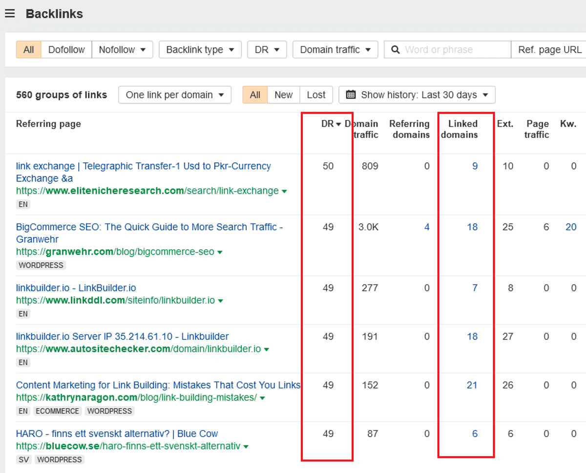 Ahref Backlinks