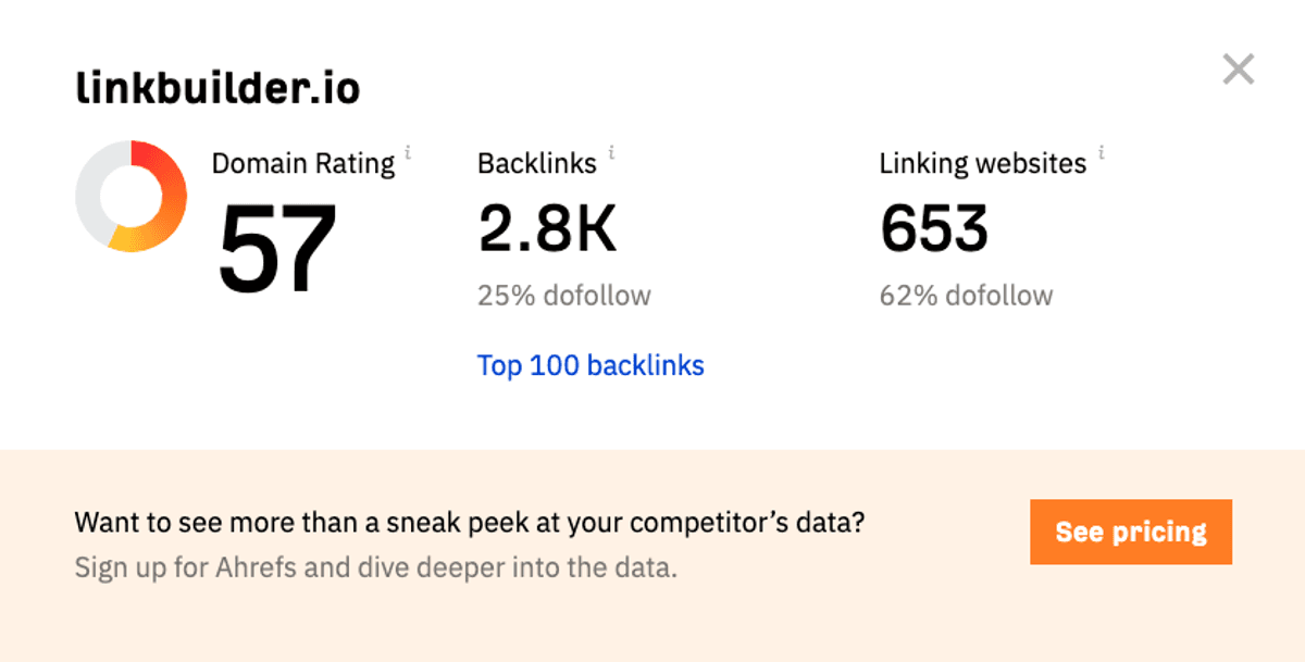 Website Domain Rating Checker